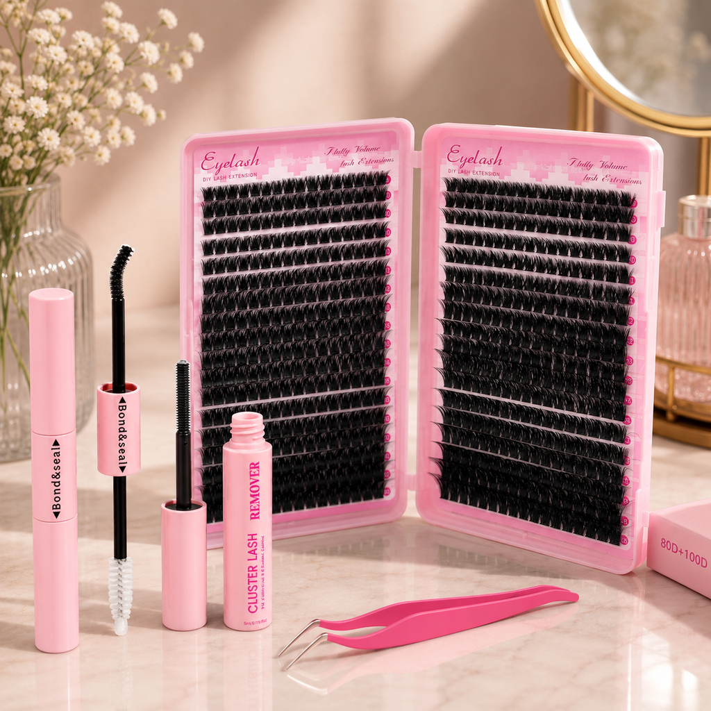 D-Curl Thick False Eyelashes Book DIY Segmented Lashes
